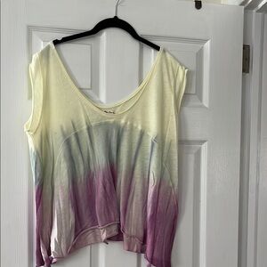 Women's Gradient Top - Cream and Purple